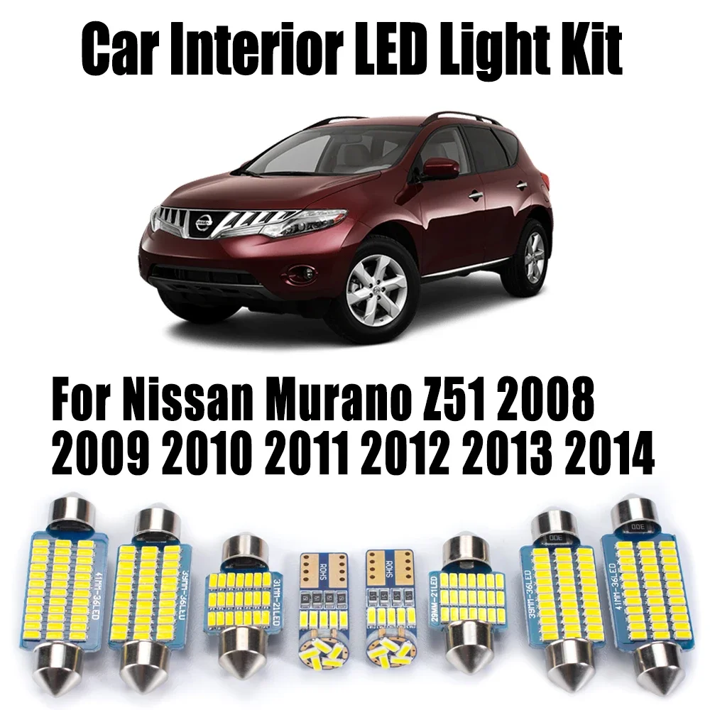 14Pcs For Nissan Murano Z51 2008 2009 2010 2011 2012 2013 2014 Car Trunk Ceiling Bulb Set Canbus LED Interior Map Dome Light Kit
14Pcs For Nissan Murano Z51 2008 2009 2010 2011 2012 2013 2014 Car Trunk Ceiling Bulb Set Canbus LED Interior Map Dome Light Kit