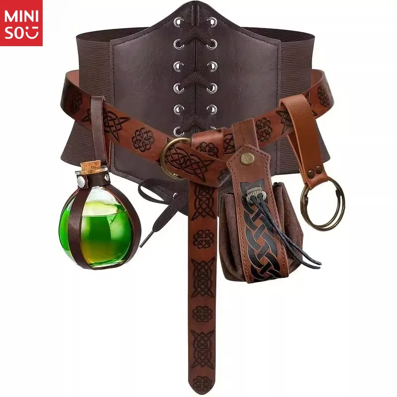 Miniso Medieval Women's Corset Belt with Coin Pouch, LARP Costume Accessory
Miniso Medieval Women's Corset Belt with Coin Pouch, LARP Costume Accessory