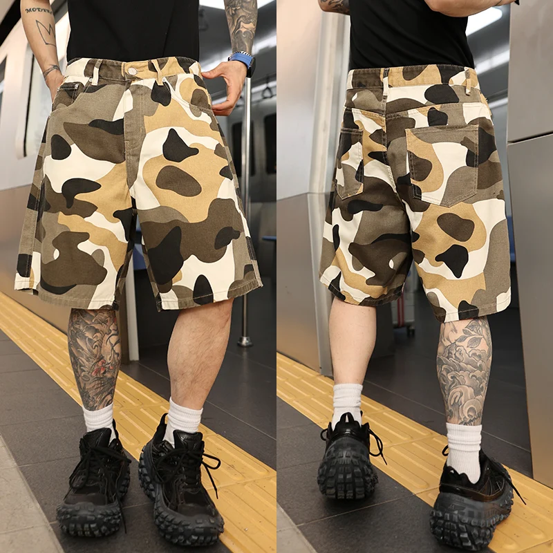 GPT3511High Street retro camouflage trousers men's American casual vintage do old design sense loose versatile denim shorts
GPT3511High Street retro camouflage trousers men's American casual vintage do old design sense loose versatile denim shorts