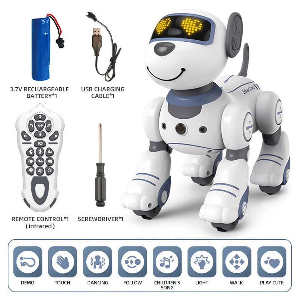 Interactive Remote Control Robot Dog Toy for Youngsters 17 Functions, Ideal Birthday Gift for Girls Ages 3-12
Interactive Remote Control Robot Dog Toy for Youngsters 17 Functions, Ideal Birthday Gift for Girls Ages 3-12