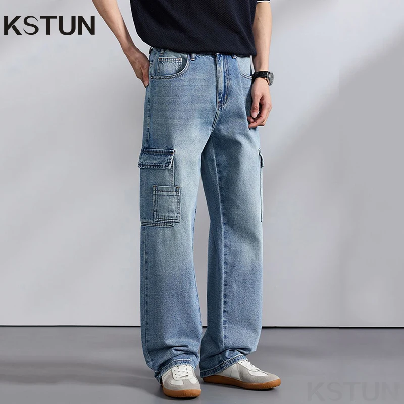 KSTUN 2026 Men's Wide-leg Jeans Cargo Pants Loose Straight Denim Pants Patchwork Multi-pockets Moto&Biker Male Streetwear Jeans
KSTUN 2026 Men's Wide-leg Jeans Cargo Pants Loose Straight Denim Pants Patchwork Multi-pockets Moto&Biker Male Streetwear Jeans