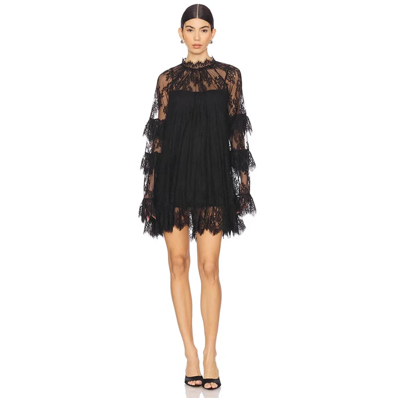 Платье-накидка Tornova с кружевом для женщин, полупрозрачное, с длинными рукавами, повседневное, свободного кроя, короткое, для клубных вечеринок, летняя новинка.
Платье-накидка Tornova с кружевом для женщин, полупрозрачное, с длинными рукавами, повседневное, свободного кроя, короткое, для клубных вечеринок, летняя новинка.