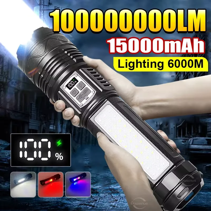 The Most Powerful LED Flashlight USB Rechargeable Flashlight Ultra-Long-Range 6000M Tactical Torch Outdoor Fishing Camping Light
The Most Powerful LED Flashlight USB Rechargeable Flashlight Ultra-Long-Range 6000M Tactical Torch Outdoor Fishing Camping Light