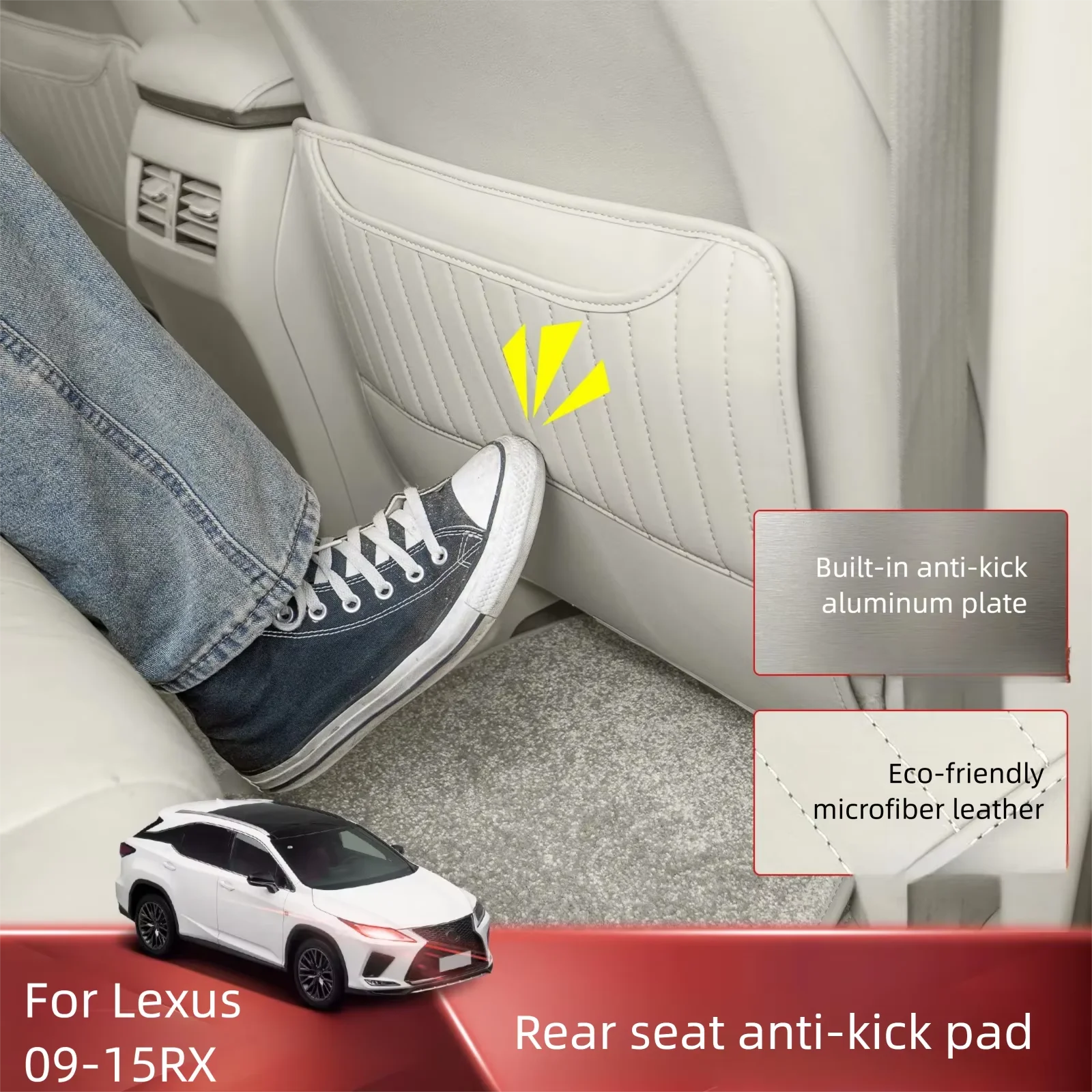 QHCP Car Seat Anti-kick Pad Leather Seat Anti Kick Mat Built-in Thickened Aluminum Plate For Lexus RX 09-15 Interior Accessories
QHCP Car Seat Anti-kick Pad Leather Seat Anti Kick Mat Built-in Thickened Aluminum Plate For Lexus RX 09-15 Interior Accessories