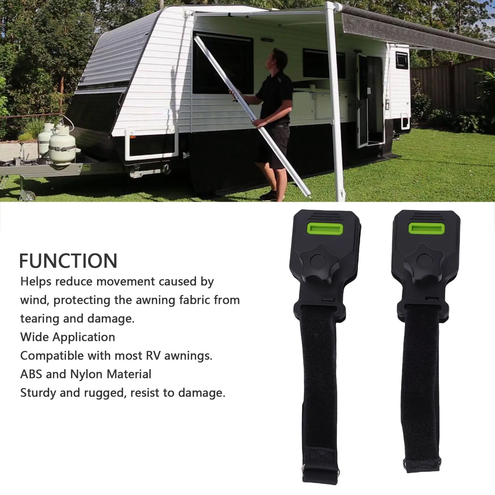 RV Awning Clamp RV Awning Deflapper RV Awning Clamps 2 Inch Width 13 Inch Strap RV Awning Deflappers with Soft Non Slip Pad
RV Awning Clamp RV Awning Deflapper RV Awning Clamps 2 Inch Width 13 Inch Strap RV Awning Deflappers with Soft Non Slip Pad