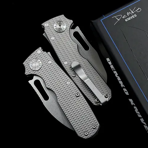 Andrew Demko Shark Cub Deep Carry Ceramic Bearing Titanium Handle Mark S35VN Pocket Folding Tactical Camping Hunting EDC knife