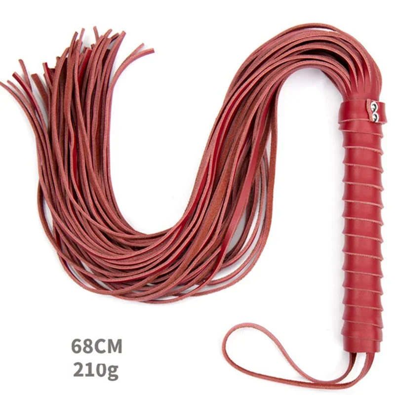 68CM Genuine Leather Tassel Horse Whip With Handle Flogger Equestrian Whips Teaching Training Riding Whips
68CM Genuine Leather Tassel Horse Whip With Handle Flogger Equestrian Whips Teaching Training Riding Whips