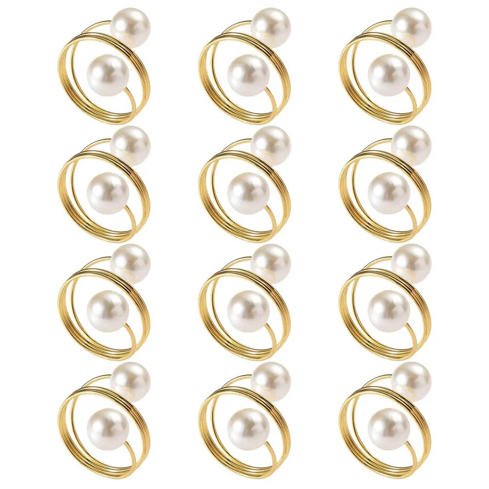 12pcs Pearl Napkin Holders Stunning Metal Rings Wedding Table Decoration Elegant Napkin Buckles for Home Restaurant
12pcs Pearl Napkin Holders Stunning Metal Rings Wedding Table Decoration Elegant Napkin Buckles for Home Restaurant