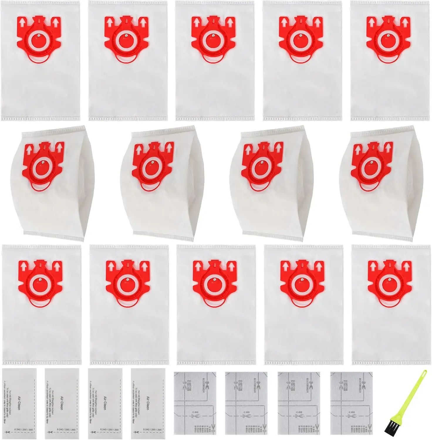 14 Pack 3D AirClean Bags for Miele FJM Vacuum, C1 C2, Complete C1, S241-S700, S4 S6, Replace 10123220
14 Pack 3D AirClean Bags for Miele FJM Vacuum, C1 C2, Complete C1, S241-S700, S4 S6, Replace 10123220