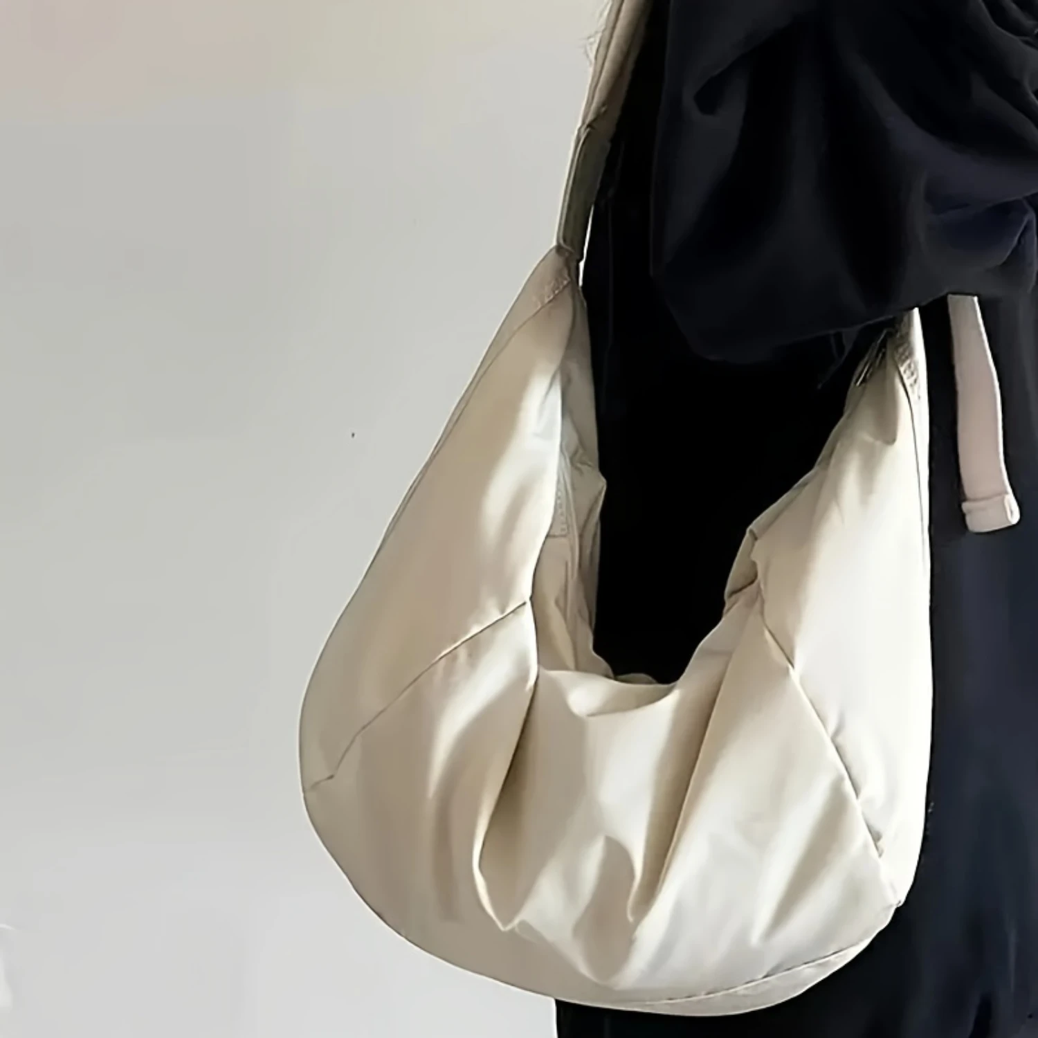 Canvas Crossbody Bag, Cloud Ruched Dumpling Bag, Trendy Shoulder Bag - School & Going Out
Canvas Crossbody Bag, Cloud Ruched Dumpling Bag, Trendy Shoulder Bag - School & Going Out