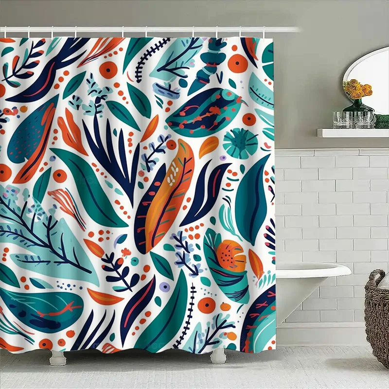 Stylish Bath Curtain Leaf Pattern Print Shower Curtain Waterproof Fabric for Bathroom Decorations – Blue Green Orange Color 180x
Stylish Bath Curtain Leaf Pattern Print Shower Curtain Waterproof Fabric for Bathroom Decorations – Blue Green Orange Color 180x