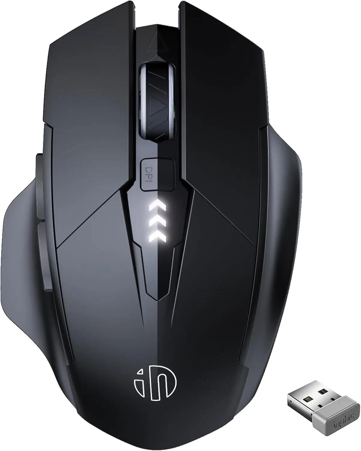 Wireless Mouse Rechargeable, Battery Level Visible, Silent Click USB 2.4G Cordless Mouse for Laptop PC Computer, 6 Buttons, 2400DPI 4 Levels, Black
Wireless Mouse Rechargeable, Battery Level Visible, Silent Click USB 2.4G Cordless Mouse for Laptop PC Computer, 6 Buttons, 2400DPI 4 Levels, Black