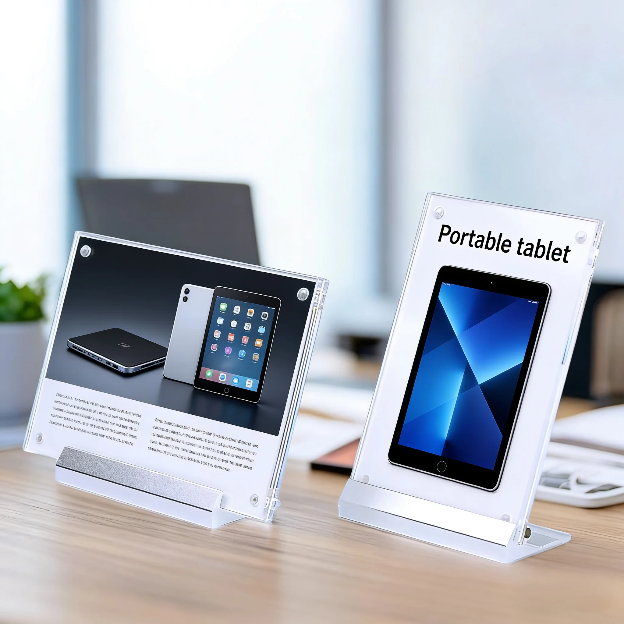 100x70mm / 120x80mm L-Shape Aluminum Table Plastic Acrylic Sign Holder Menu Paper Holder Display Stand Picture Poster Frames
100x70mm / 120x80mm L-Shape Aluminum Table Plastic Acrylic Sign Holder Menu Paper Holder Display Stand Picture Poster Frames