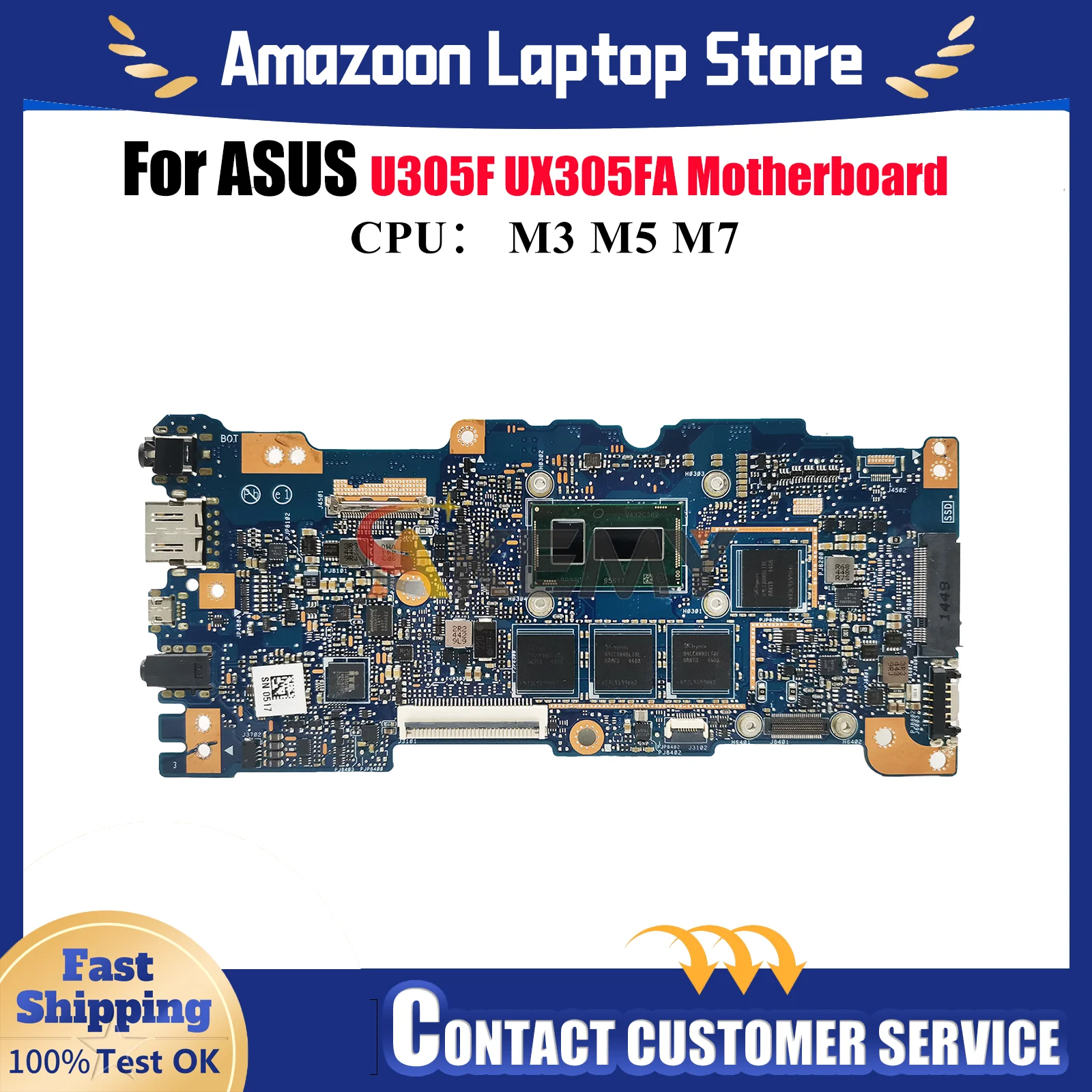 UX305FA Материнская плата для ноутбука ASUS ZenBook U305F UX305FA UX305F Материнская плата для ноутбука с процессором M3 M5 M7 100% тестирование ОК быстрая доставка
UX305FA Материнская плата для ноутбука ASUS ZenBook U305F UX305FA UX305F Материнская плата для ноутбука с процессором M3 M5 M7 100% тестирование ОК быстрая доставка