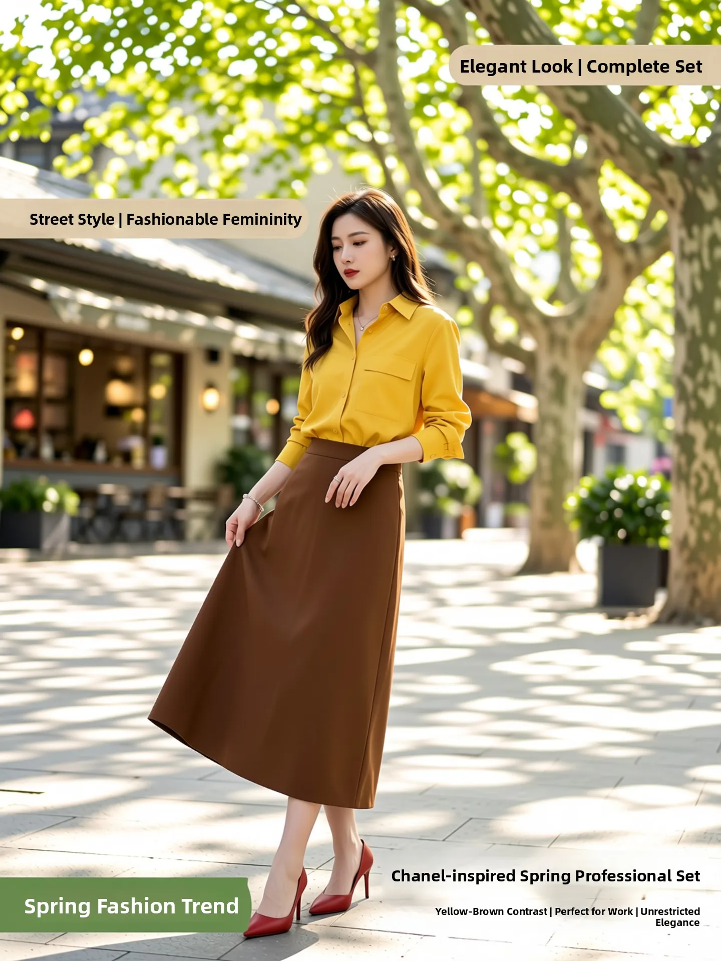 Yellow Shirt Salt System Spring Fashion Sensation Women's Flavor Professional Set Street Style Elegant Classy Workwear Ensemble
Yellow Shirt Salt System Spring Fashion Sensation Women's Flavor Professional Set Street Style Elegant Classy Workwear Ensemble