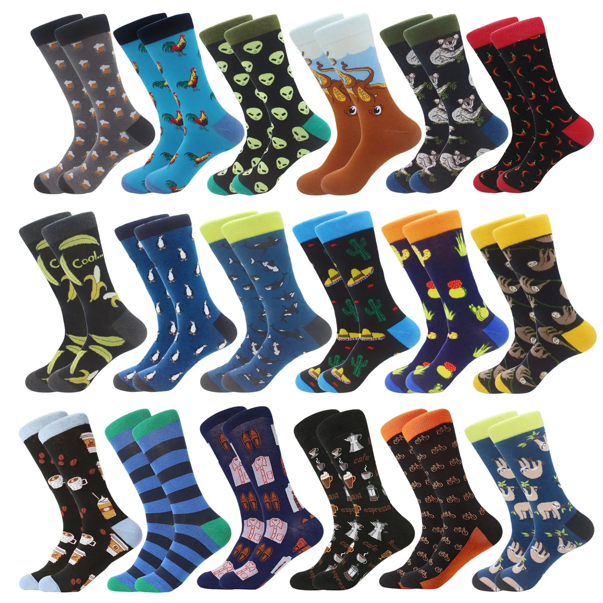 Men's Long Cotton Socks with Popular Cartoon Animal Jacquard Patterns for Casual Wear Autumn Winter Socks
Men's Long Cotton Socks with Popular Cartoon Animal Jacquard Patterns for Casual Wear Autumn Winter Socks