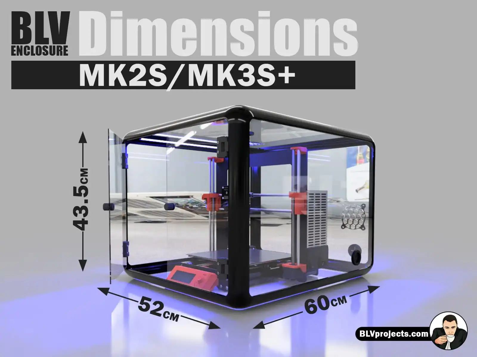 Prusa i3 mk2.5s/3s/3s + enclosure insulation box prusa mini insulation cover sealing box
Prusa i3 mk2.5s/3s/3s + enclosure insulation box prusa mini insulation cover sealing box