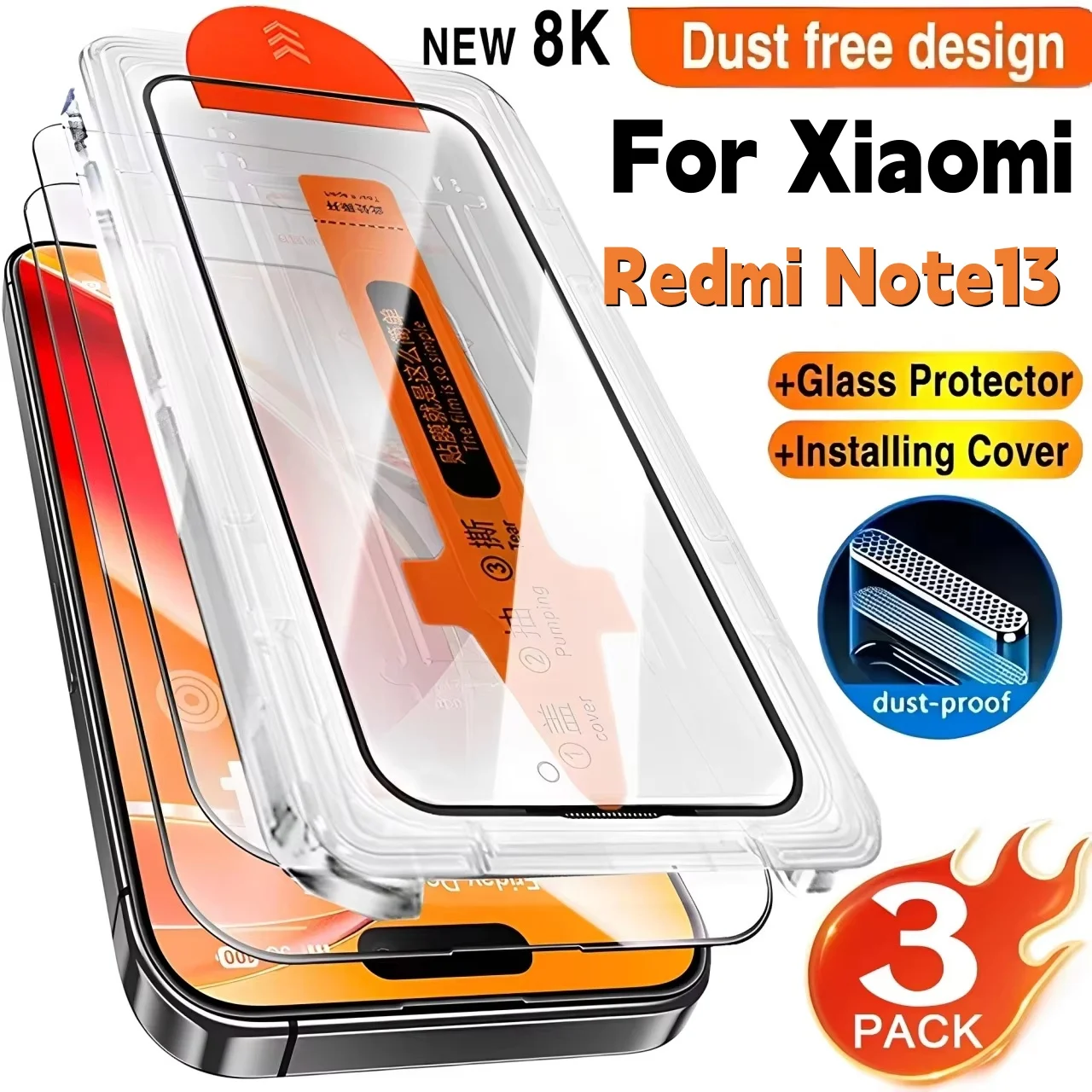 New 8K HD Dust Free Screen Protector For Xiaomi Redmi Note 13 Pro 12 11 10 9 8 14C Tempered Glass Films Poco X6 F6 X5 M6 F5 Pro
New 8K HD Dust Free Screen Protector For Xiaomi Redmi Note 13 Pro 12 11 10 9 8 14C Tempered Glass Films Poco X6 F6 X5 M6 F5 Pro