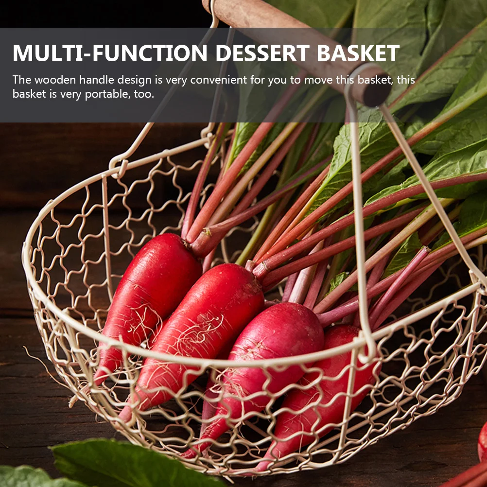 Iron Bread Basket Fruit for Kitchen Small Storage Baskets Multi-function Dessert Food Holder Metal Kitchens
Iron Bread Basket Fruit for Kitchen Small Storage Baskets Multi-function Dessert Food Holder Metal Kitchens