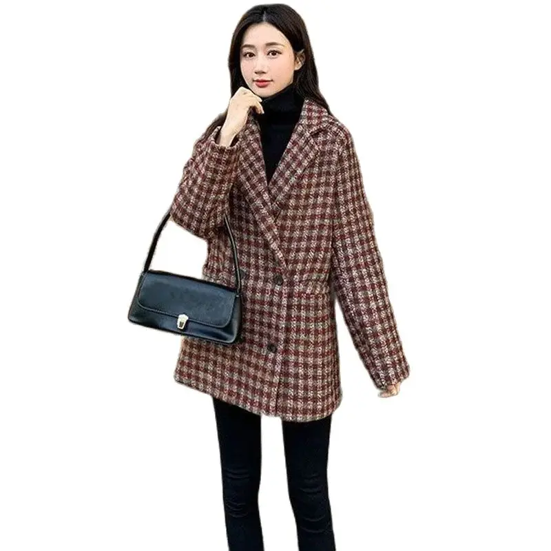 2023 Autumn Winter New Fashion Woolen Coat Women's Loose Wild woolen Long Warm Casual Single-Breasted Sweet Fresh Overcoat
2023 Autumn Winter New Fashion Woolen Coat Women's Loose Wild woolen Long Warm Casual Single-Breasted Sweet Fresh Overcoat