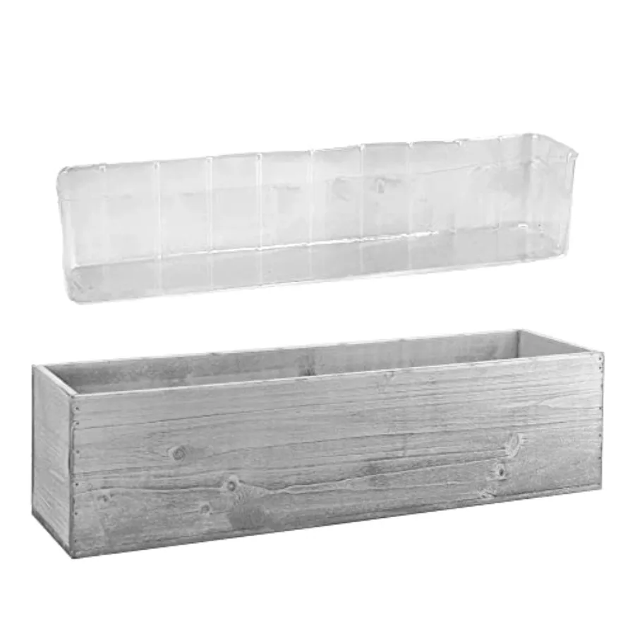 Rectangle Wood Planter Box with Removable Plastic Liner H:6" Open:23"x6" Multiple Size Choices Wood Rectangular Planter Color I
Rectangle Wood Planter Box with Removable Plastic Liner H:6" Open:23"x6" Multiple Size Choices Wood Rectangular Planter Color I