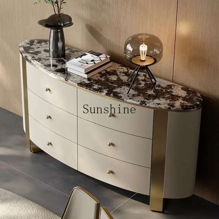 Italian minimalist light luxury six-chest cabinet natural marble side cabinet
Italian minimalist light luxury six-chest cabinet natural marble side cabinet