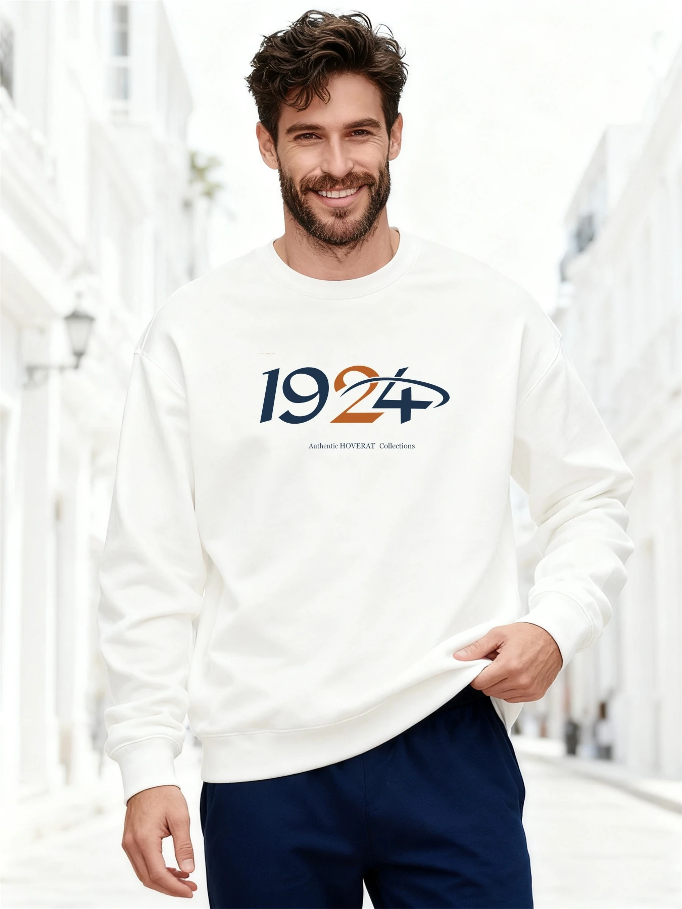 2025 Мужская толстовка с рисунком 1924 г., белая подлинная коллекция HOVERAT, минималистичный ретро-минималистичный мягкий хлопковый повседневный пуловер на каждый день
2025 Мужская толстовка с рисунком 1924 г., белая подлинная коллекция HOVERAT, минималистичный ретро-минималистичный мягкий хлопковый повседневный пуловер на каждый день