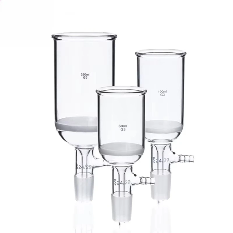 Lab Glass Filter Funnel - 30-500ml Sand Core Suction Funnel with Branch Pipe
Lab Glass Filter Funnel - 30-500ml Sand Core Suction Funnel with Branch Pipe