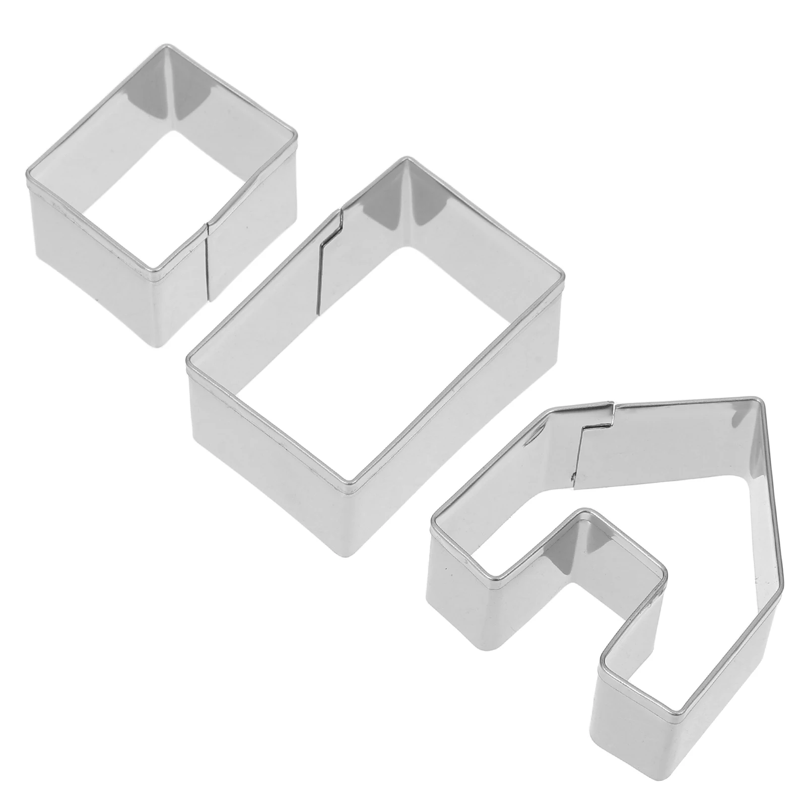 3 Pcs Stainless Steel Biscuit Mold Christmas Cookie Decorating Kit House Shape Silver Baking
3 Pcs Stainless Steel Biscuit Mold Christmas Cookie Decorating Kit House Shape Silver Baking