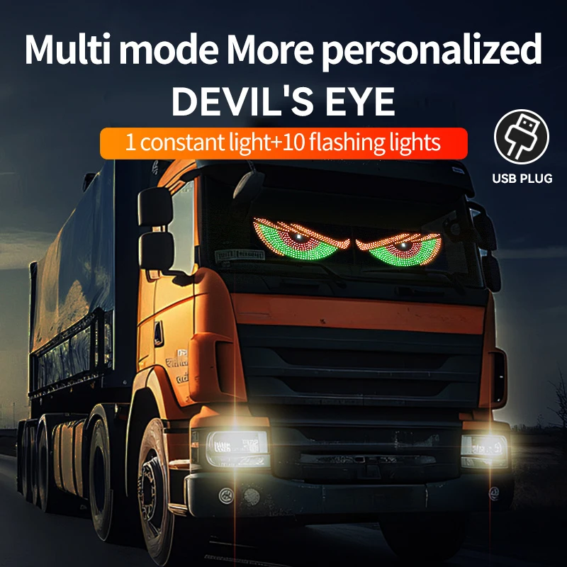 2pcs USB LED Devil Eye Dynamic Big Devil Eyes Light for Cars Programmable Window Screen LED Display Multi-Mode for Truck 12V 24V
2pcs USB LED Devil Eye Dynamic Big Devil Eyes Light for Cars Programmable Window Screen LED Display Multi-Mode for Truck 12V 24V
