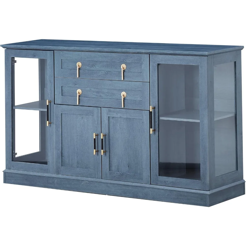 58.2'' Modern Sideboard with Storage, Accent Buffet Cabinet with 2 Glass Doors,Credenza with Two Drawers and Adjustable and Shel
58.2'' Modern Sideboard with Storage, Accent Buffet Cabinet with 2 Glass Doors,Credenza with Two Drawers and Adjustable and Shel