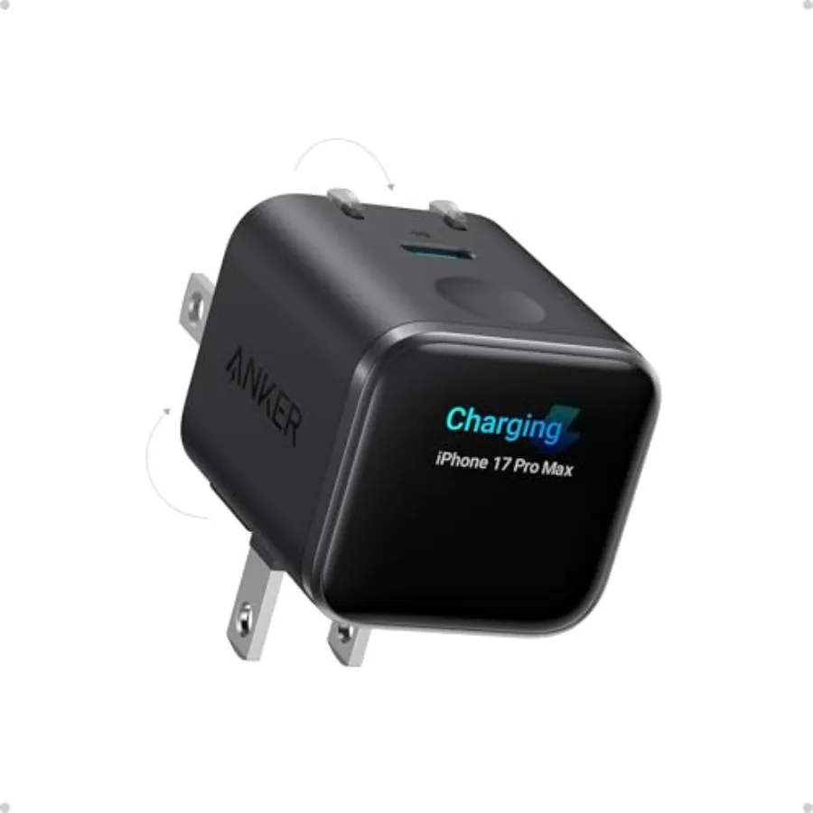 Smart Display Charger Nano 45W Max GaN Fast Charging USB C Charger Block 180° Foldable Plug Smart Recognition Built-in Care Mod
Smart Display Charger Nano 45W Max GaN Fast Charging USB C Charger Block 180° Foldable Plug Smart Recognition Built-in Care Mod
