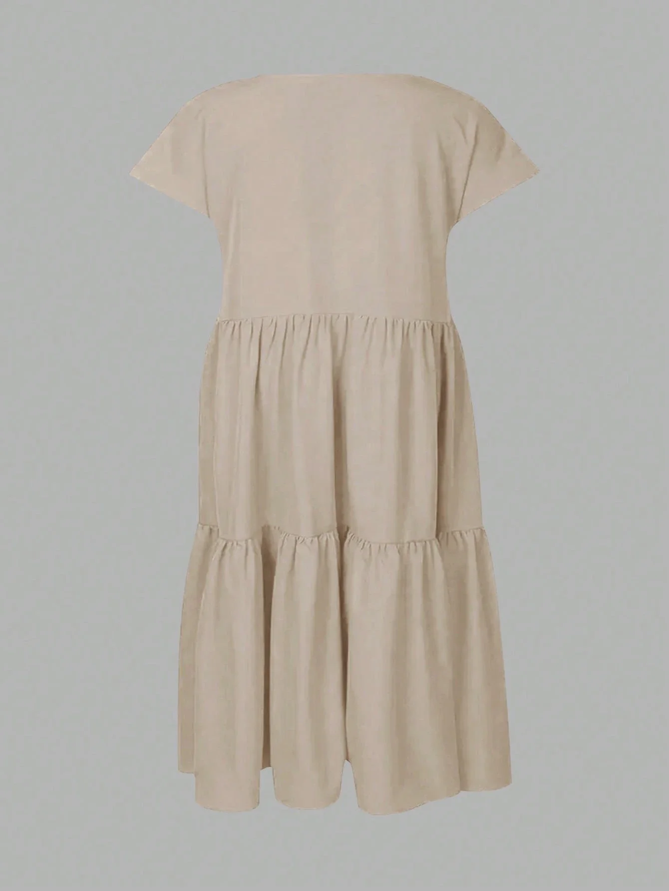 Women V-Neck Tiered Ruched Loose Casual Dress
Women V-Neck Tiered Ruched Loose Casual Dress