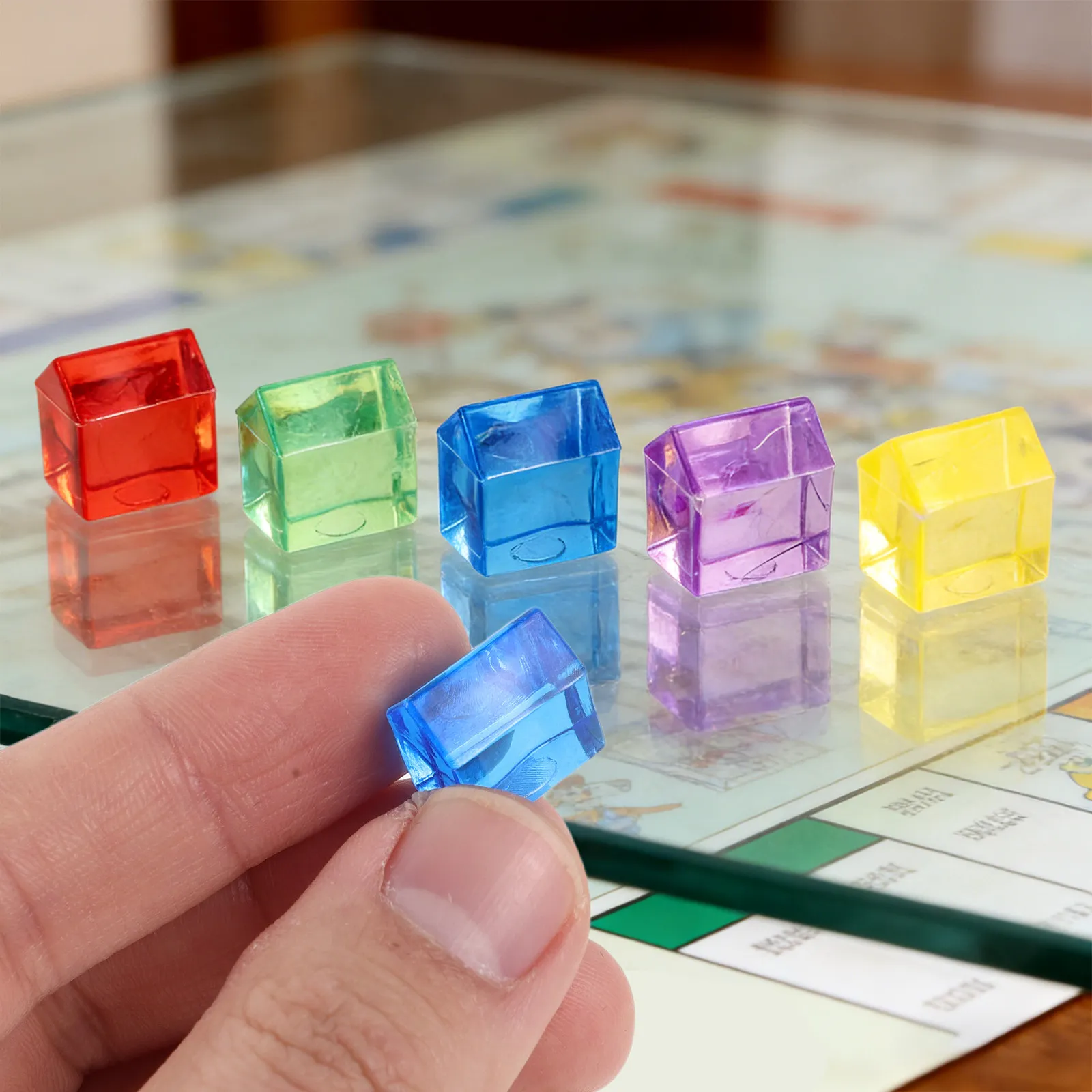 100Pcs Acrylic Transparent Mini House Tokens Board Game Building Pieces Replacement Set Family Tabletop Game Accessories
100Pcs Acrylic Transparent Mini House Tokens Board Game Building Pieces Replacement Set Family Tabletop Game Accessories