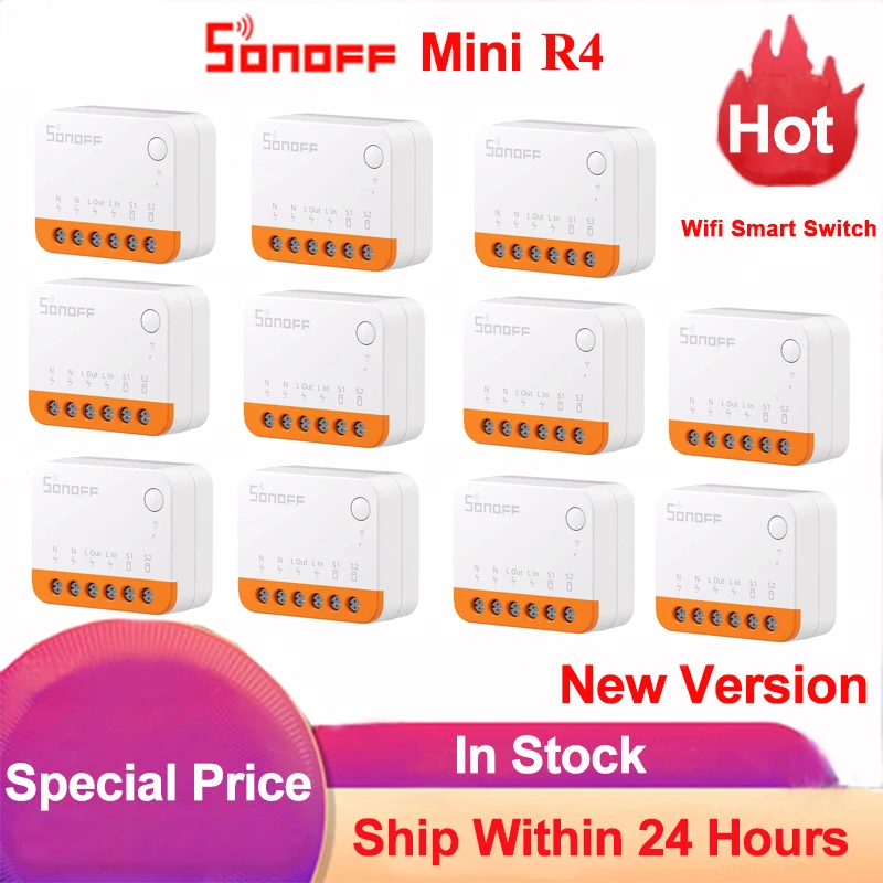 SONOFF Mini R4 Mini Extreme Wi-Fi Smart Switch Внешний переключатель Управление отключением Релейный режим Модуль умного дома через eWelink APP Alexa
SONOFF Mini R4 Mini Extreme Wi-Fi Smart Switch Внешний переключатель Управление отключением Релейный режим Модуль умного дома через eWelink APP Alexa