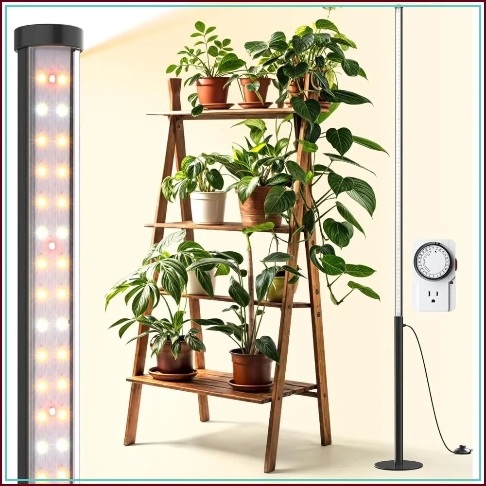42W 169 LED Full Spectrum Grow Light, 4FT-5.6FT Height Adjustable, Foot Switch, Ideal for Tall Plants & Flowering
42W 169 LED Full Spectrum Grow Light, 4FT-5.6FT Height Adjustable, Foot Switch, Ideal for Tall Plants & Flowering