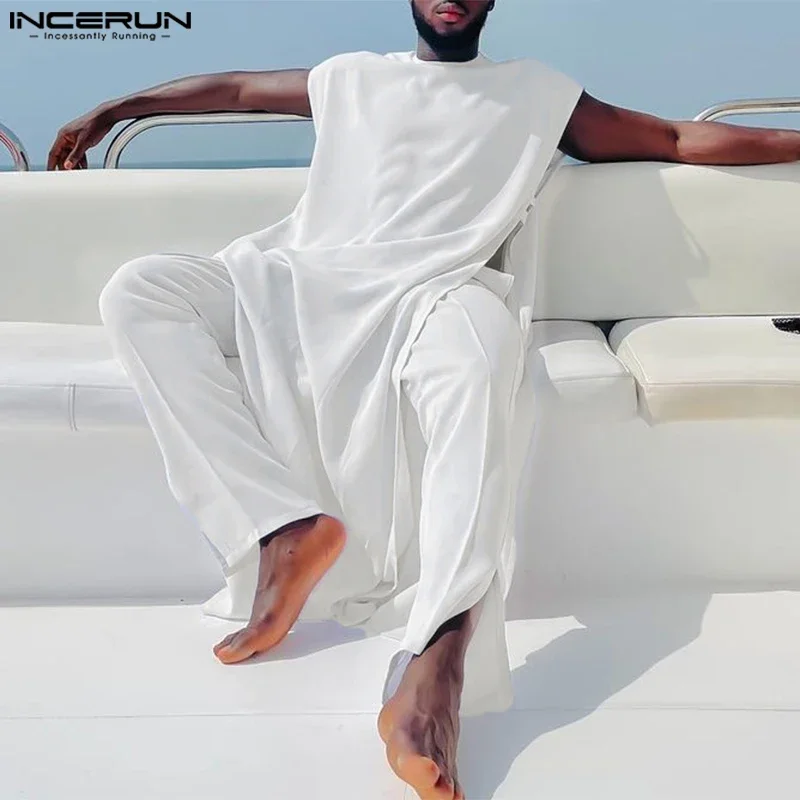 INCERUN Men Sets Muslim Clothing Saudi Arabia Solid O-neck Sleeveless Kaftan Jubba Thobe & Pants 2PCS 2025 Islamic Men's Suits
INCERUN Men Sets Muslim Clothing Saudi Arabia Solid O-neck Sleeveless Kaftan Jubba Thobe & Pants 2PCS 2025 Islamic Men's Suits