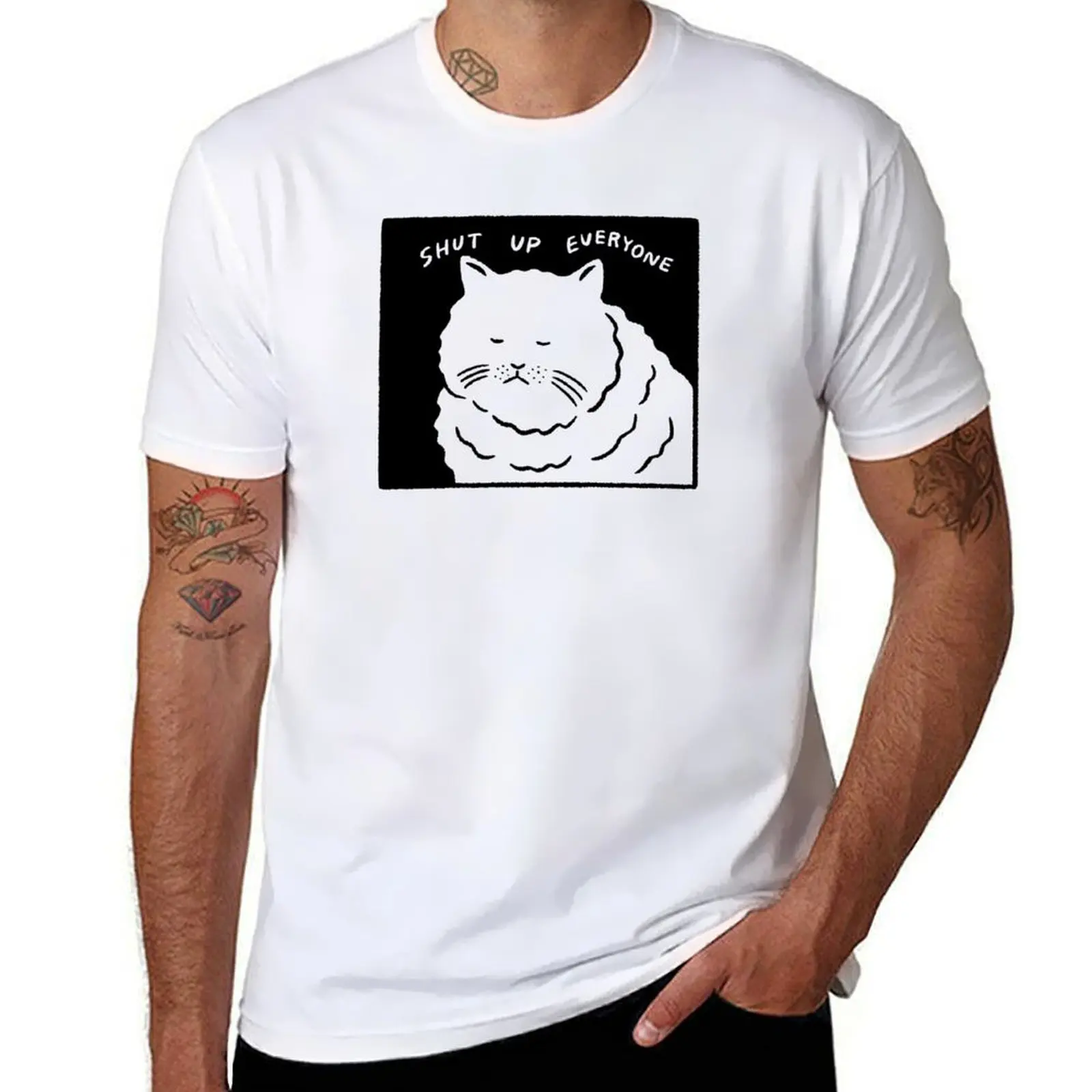 Shut Up Everyone Cat T-Shirt vintage t shirts cute clothes plain white t shirts men
Shut Up Everyone Cat T-Shirt vintage t shirts cute clothes plain white t shirts men