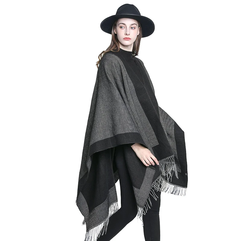 Poncho Knitted Cloak Knitted Cape Tassel Cardigan Sweater Loose Vintage Women Travel Coat
Poncho Knitted Cloak Knitted Cape Tassel Cardigan Sweater Loose Vintage Women Travel Coat