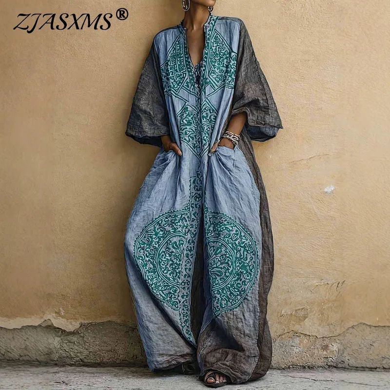 Bohemian Ethnic Pattern Women's Jumpsuit Batwing Sleeve Wide Leg Loose Long Pantsuit 2026 Vintage V Neck Pockets Vacation Romper
Bohemian Ethnic Pattern Women's Jumpsuit Batwing Sleeve Wide Leg Loose Long Pantsuit 2026 Vintage V Neck Pockets Vacation Romper
