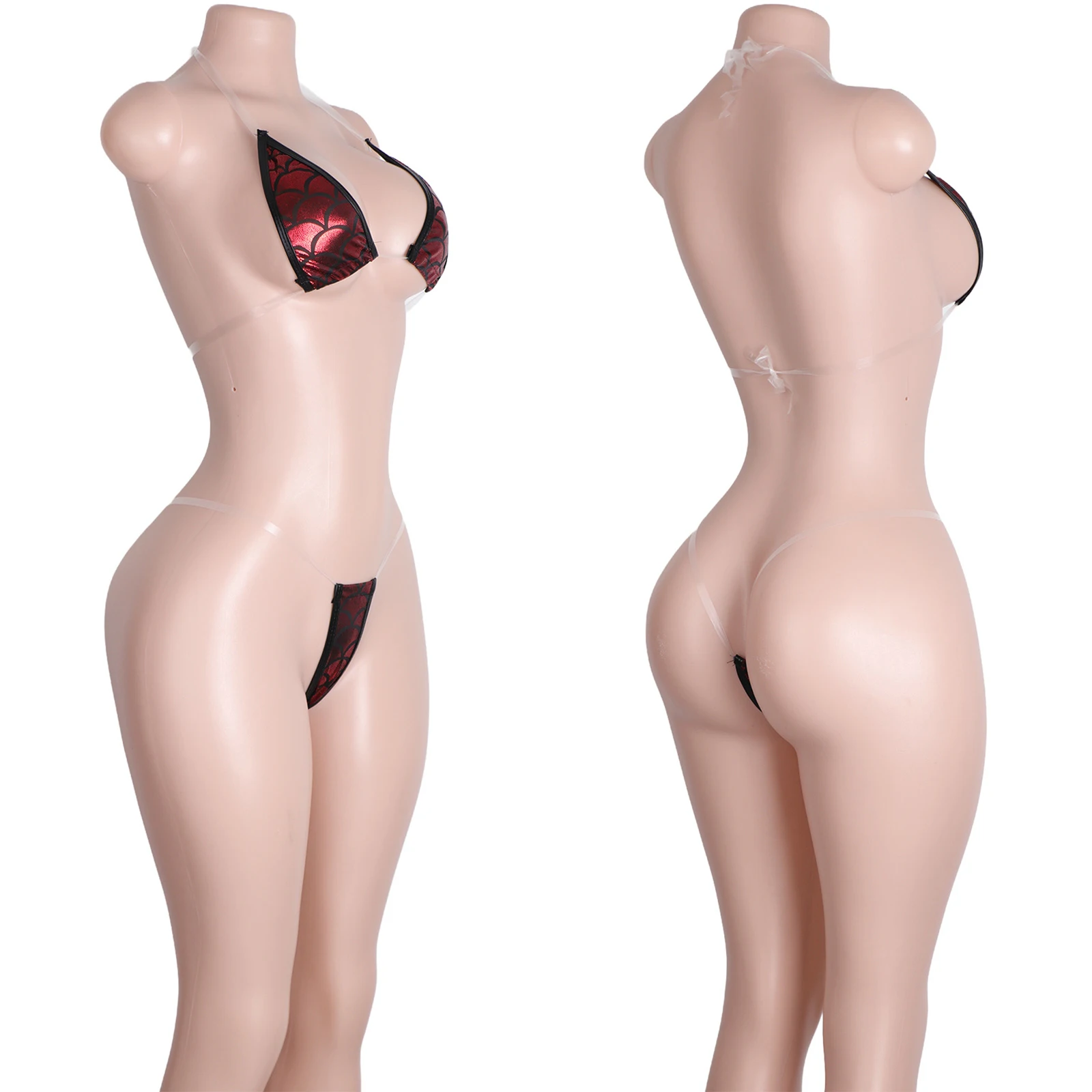Designer Ballroom Dancewear Fish Scale Pattern Thong Two-Piece Sheer Lace-Up Bra Inserts Spandex/Nylon Fashionable Shiny Trendy
Designer Ballroom Dancewear Fish Scale Pattern Thong Two-Piece Sheer Lace-Up Bra Inserts Spandex/Nylon Fashionable Shiny Trendy