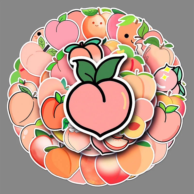 50Sheets Creative DIY Peach Stickers Cartoon Fruit Suitcase Helmet Refrigerator Notebook Stickers Children's Gift Toy
50Sheets Creative DIY Peach Stickers Cartoon Fruit Suitcase Helmet Refrigerator Notebook Stickers Children's Gift Toy