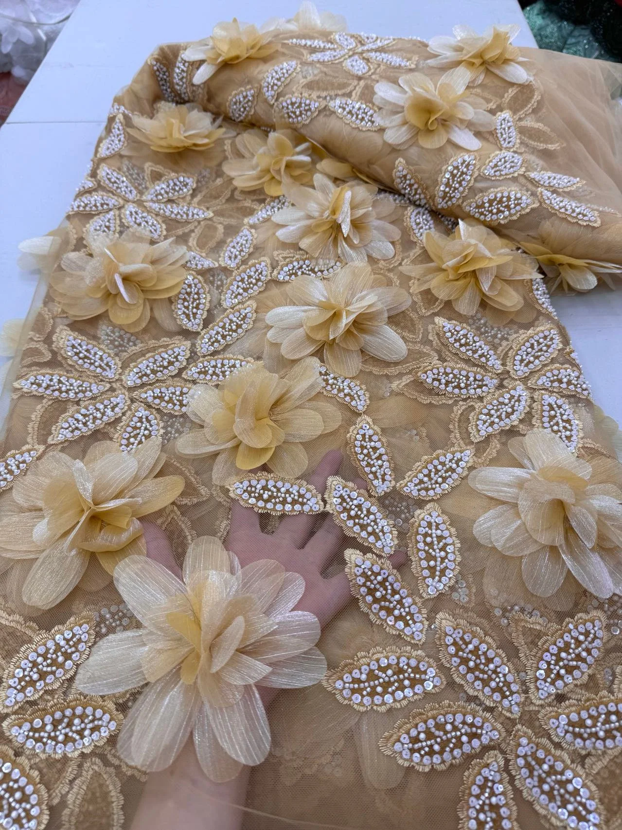 Nigerian Sequins 2025 High-Quality Tulle Lace Fabric Embroidery African Net Cloth for Prom Dresses Beads 5 Yards JY496
Nigerian Sequins 2025 High-Quality Tulle Lace Fabric Embroidery African Net Cloth for Prom Dresses Beads 5 Yards JY496