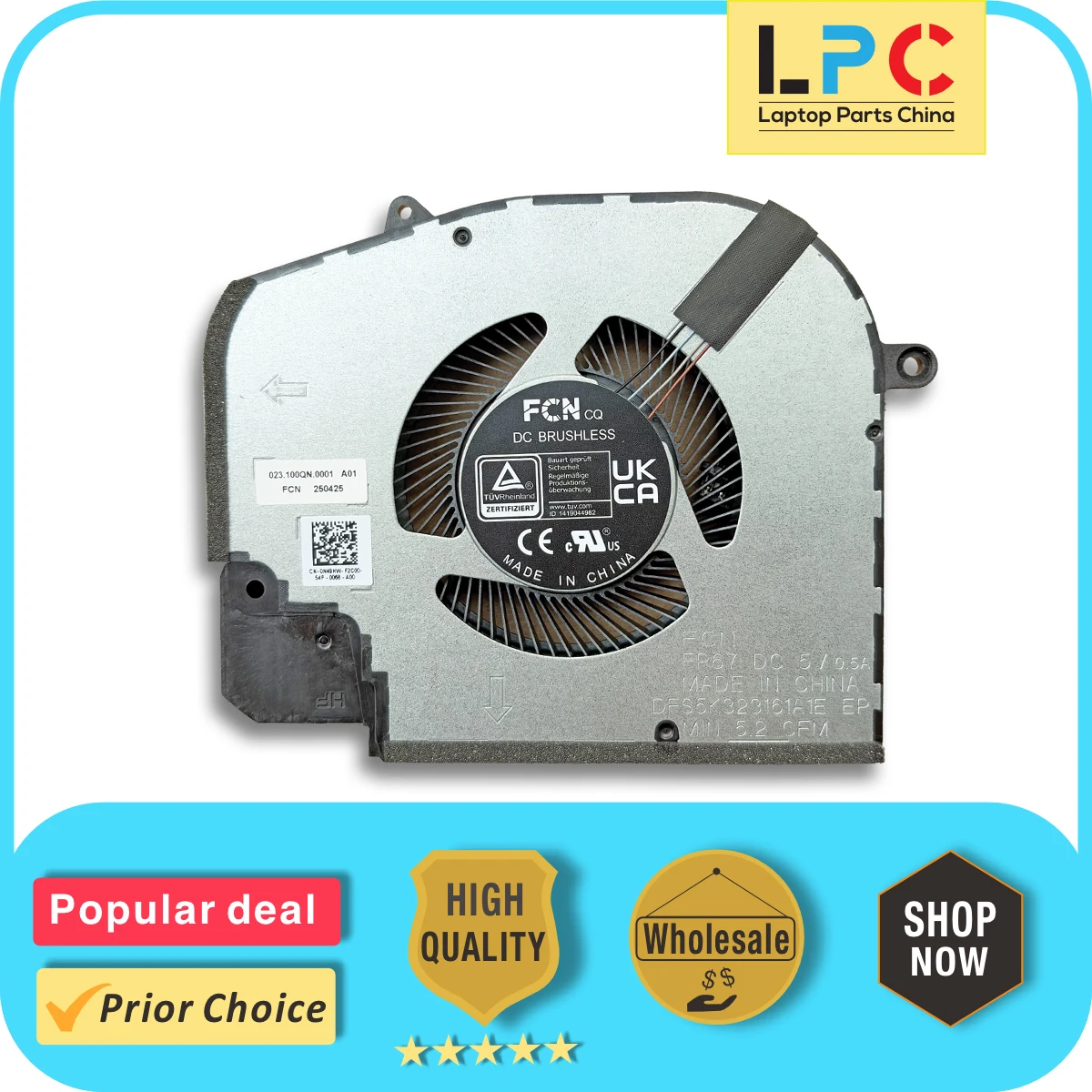 For DELL Inspiron 16 Plus 7620 16Plus 7620 RTX3060 Cooling Fan GPU NEW Original DC 5V 0.5A DFS5323161A1E
For DELL Inspiron 16 Plus 7620 16Plus 7620 RTX3060 Cooling Fan GPU NEW Original DC 5V 0.5A DFS5323161A1E