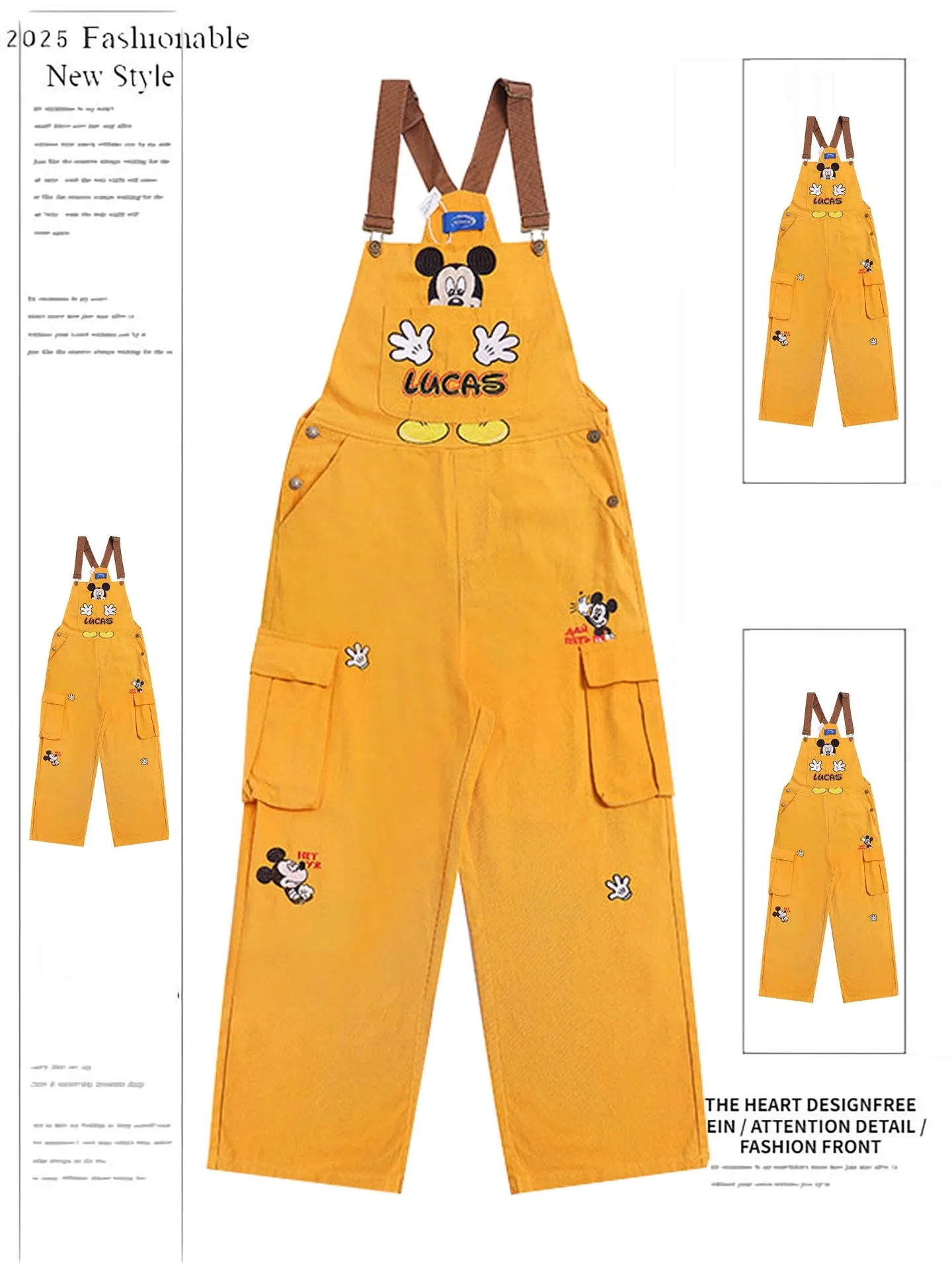 Желтые джинсовые комбинезоны с вышивкой Miey Dopane, женские свободные повседневные брюки в американском стиле для девочек, рабочая одежда, цельные брюки
Желтые джинсовые комбинезоны с вышивкой Miey Dopane, женские свободные повседневные брюки в американском стиле для девочек, рабочая одежда, цельные брюки