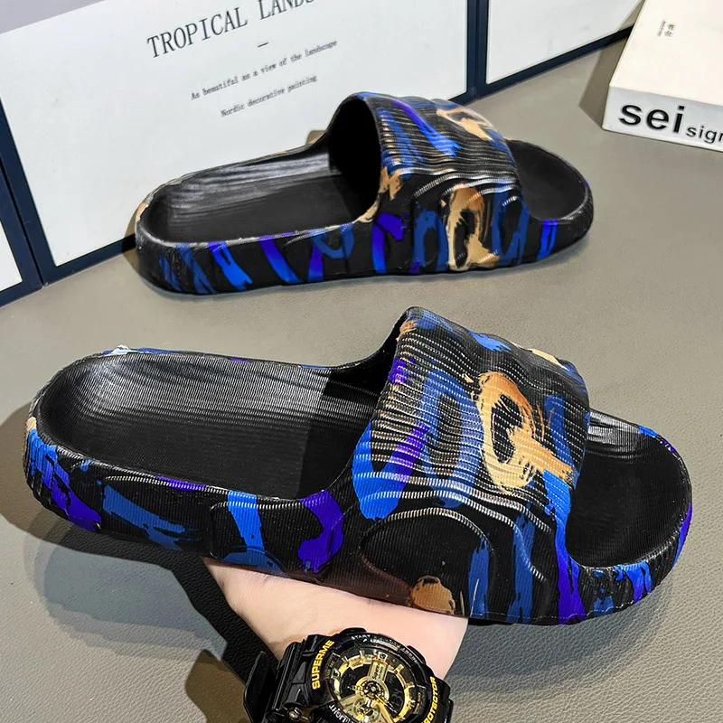 Летние мужские и женские шлепанцы, пляжные уличные тапочки из ЭВА, нескользящие сандалии, модные повседневные шлепанцы, роскошные домашние тапочки
Летние мужские и женские шлепанцы, пляжные уличные тапочки из ЭВА, нескользящие сандалии, модные повседневные шлепанцы, роскошные домашние тапочки