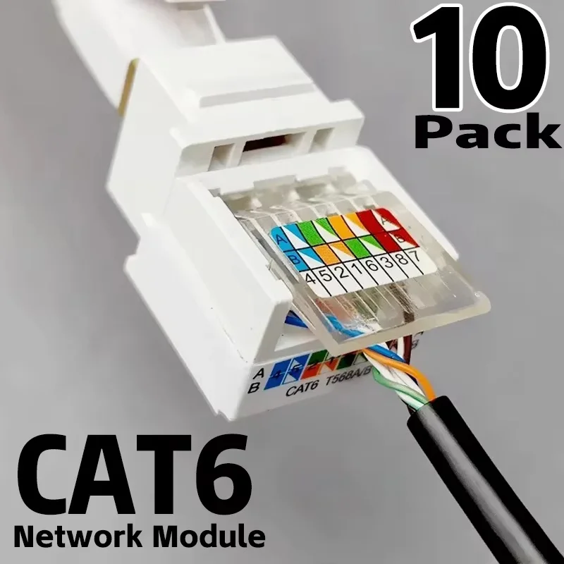 RJ45 Network Module Category 6 RJ45 Network Module Socket Comprehensive Wiring CAT6 Crystal Head Network CAT6 Cable Patch Panel
RJ45 Network Module Category 6 RJ45 Network Module Socket Comprehensive Wiring CAT6 Crystal Head Network CAT6 Cable Patch Panel