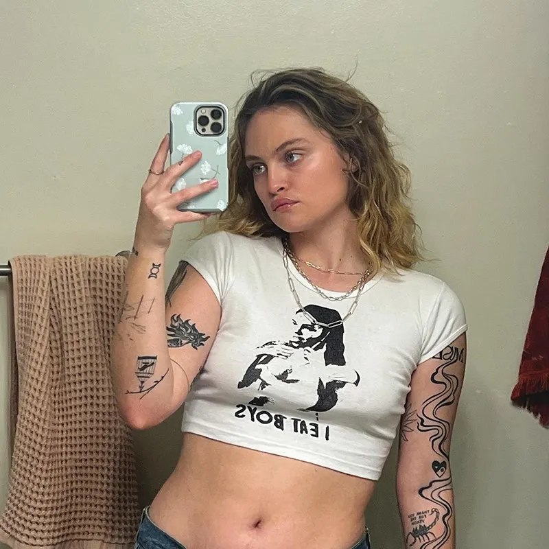 Top women Grunge Slim Y2k Top Vintage Graphic Baby Tee emo Cute portrait graphic Women's Crop top Short Sleeve Kawaii harajuku
Top women Grunge Slim Y2k Top Vintage Graphic Baby Tee emo Cute portrait graphic Women's Crop top Short Sleeve Kawaii harajuku