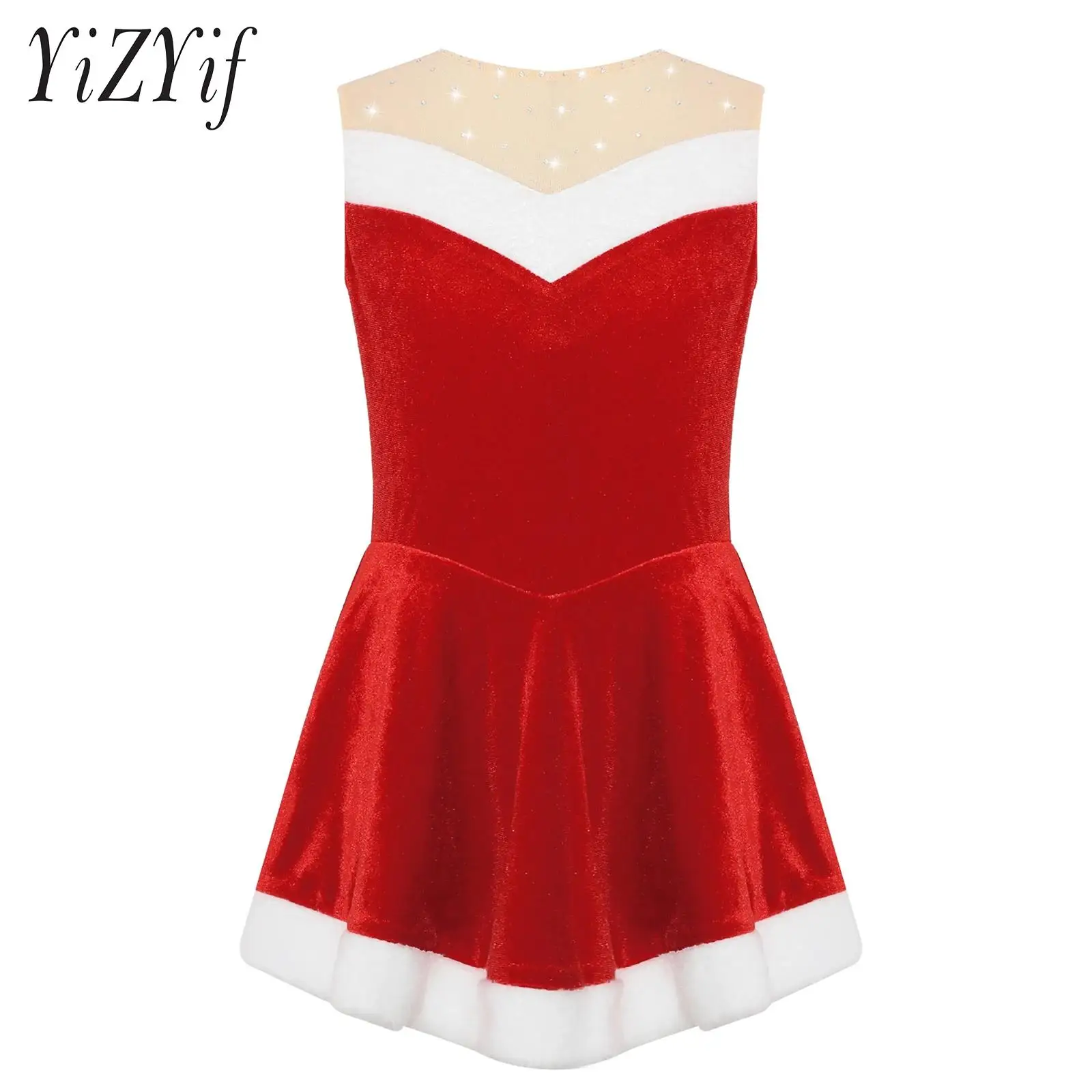 Kids Girls Flannel Christmas Santa Claus Costume Sleeveless Sequins Ballet Dance Dress Ice Skating Bodysuit
Kids Girls Flannel Christmas Santa Claus Costume Sleeveless Sequins Ballet Dance Dress Ice Skating Bodysuit