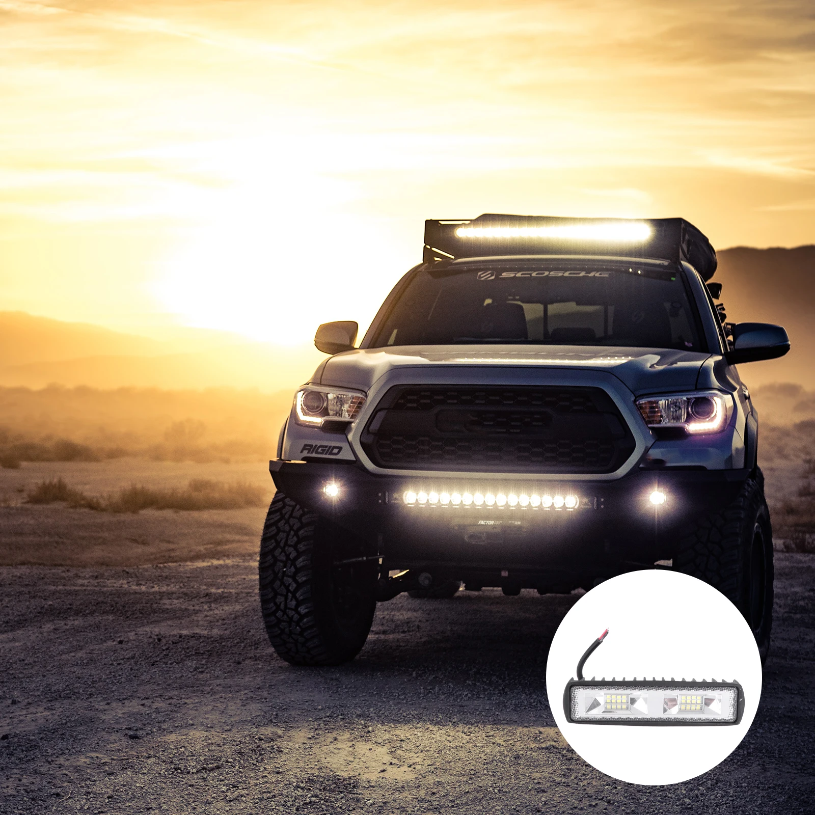 16LED Work Lights Double Row Car Dome Off-road Vehicle Engineering Waterproof Lamp SUV
16LED Work Lights Double Row Car Dome Off-road Vehicle Engineering Waterproof Lamp SUV